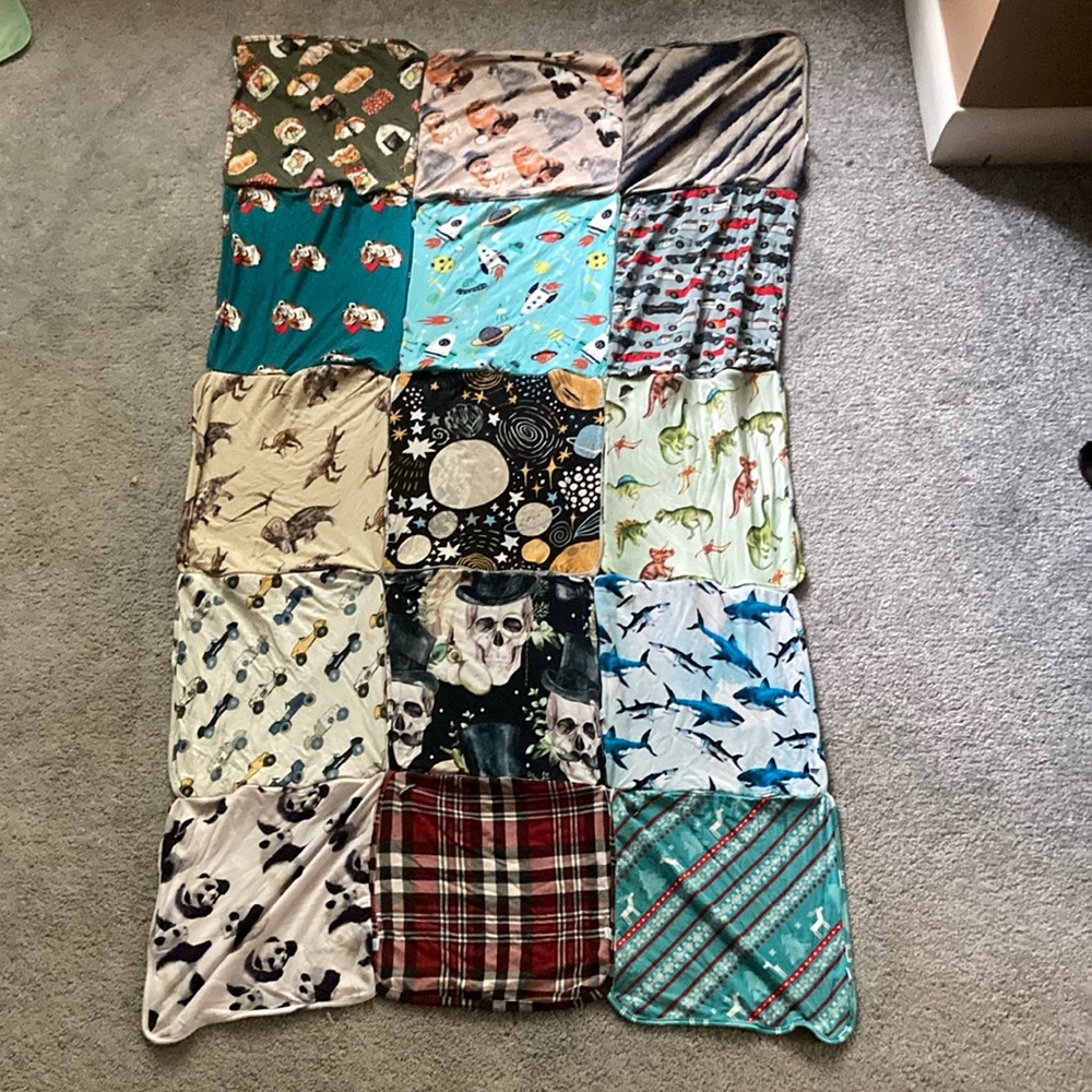 Posh Peanut loveys made into a blanket